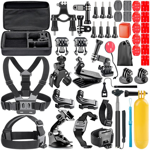 Neewer 44-in-1 Action Camera Accessory Kit, Compatible with GoPro Hero 4/5 Session, Hero 1/2/3/3+/4/5/6, SJ4000/5000, Nikon And Sony Sports Dv in Swimming Rowing Climbing Bike Riding Camping and More