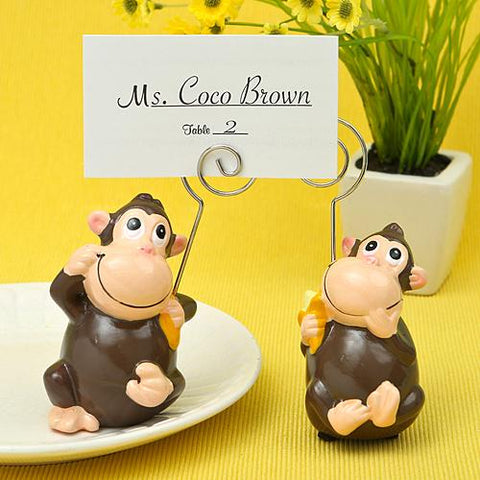 Hand Painted Ceramic Monkey  place card/photo holders