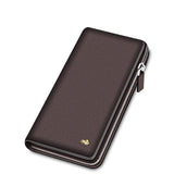 Luxury genuine leather men wallets long zipper clutch purse business phone wallet