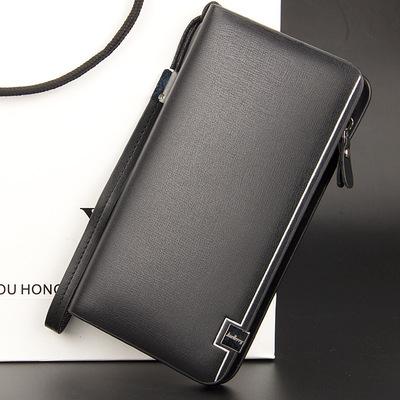 2017 New design men wallets Casual wallet mens purse Clutch bag Brand leather wallet long design man bag gift for male