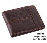 100% top quality cow genuine leather men wallets fashion splice purse dollar price carteira masculina original brand