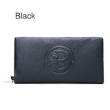 100% Genuine Leather Men Walle Long Zipper Walle Male Clutch Purse For Men Handy Bags Portomonee Mujer Carteras