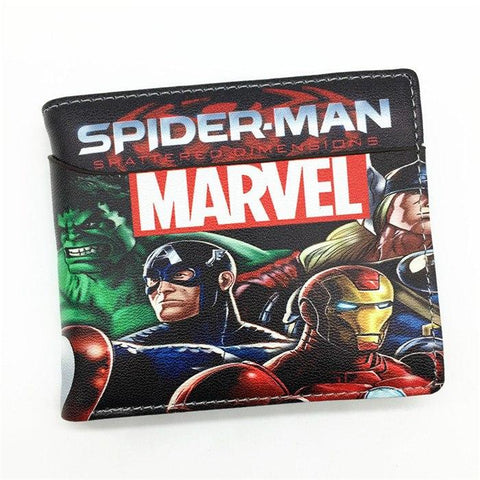 2017 New Design Marvel Walle The Avengers Hero Iron Man/ Spider Man/ Captain America Wallets With Coin Bag Purse