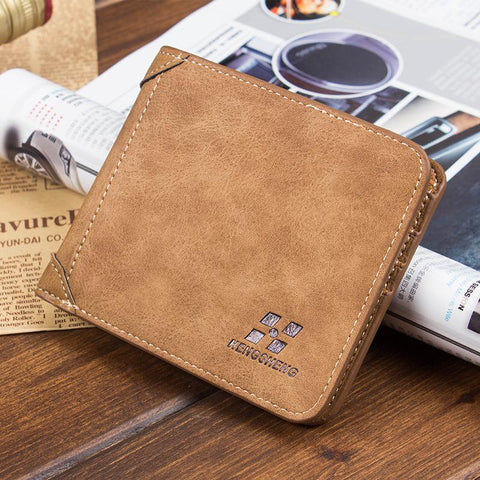 2017 Vintage Brand Male Leather Wallets Shor Designer Walle Purse Man Card Holder Wale for Men Free Shipping