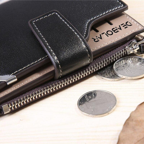 2018 New Men's Multifunctional Fashion Casual Short Style Wallet Coin Purse Male Wallets Card purse Wholesale zipper price