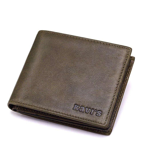 100% High Quality Genuine Leather Men Wallets Fashion Simple Shor Dollar Purse Carteira Masculina Bifold Mens Purse Walet