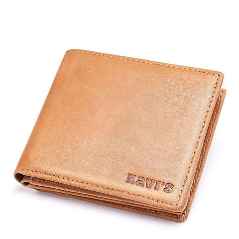 100% High Quality Genuine Leather Men Wallets Fashion Simple Shor Dollar Purse Carteira Masculina Bifold Mens Purse Walet