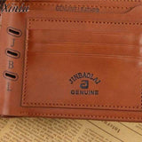 Luxury Men Wallets Billfold Coffee Leather Wallet