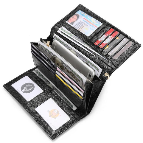 Genuine Leather Folding Wallet