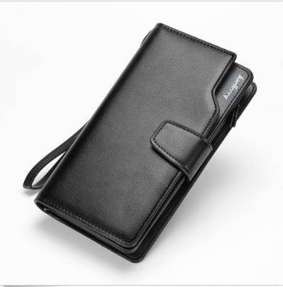 Baellerry Men Business Leather Long Wallet Clutch Purse Bag ID Credit SIM Card Holder For iPhone Samsung