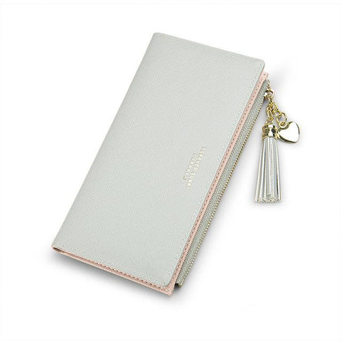 2019 Tassel Wallet Women Long Cute Wallet Leather Tassel Women Wallets Zipper Portefeuille Female Purse Clutch Cartera Mujer