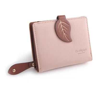 2016 Brand New Women Leaf Hasp Wallet Fashion Short Middle Long Leather Coin Purses Card Holders Girls Money Clutch Bag Carteras