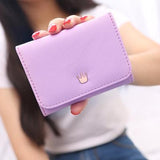 2017 new lovely colors Women short fold Wallet female Change Purse coin purse card holder girls portable wallets brand designer