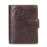 CONTACT'S Real Genuine Leather Mens Passport Holder Wallets Man Cowhide Passport Cover Purse Brand  Male Credit&Id Car Wallet