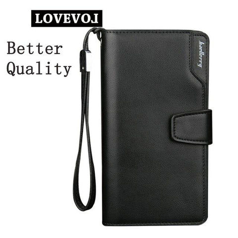 Card holder Leather Wallet men Long Design Quality passport cover Fashion Casual Mens Purse Zipper Multi-function coin purse 7X