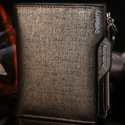 2017 Hot Fashion men wallets Bifold Wallet ID Card holder Coin Purse Pockets Clutch with zipper Men Wallet With Coin Bag Gift