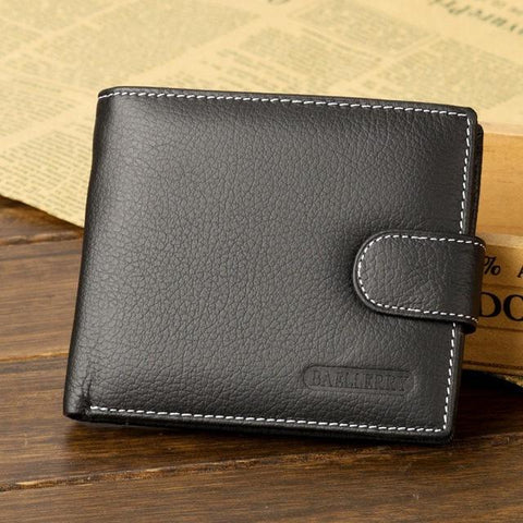 Baellerry Genuine Leather Men Wallets Purse Money Bag Fashion Male Wallet Card Holder Coin Purse Wallet Men Clutch Pocket MWS023