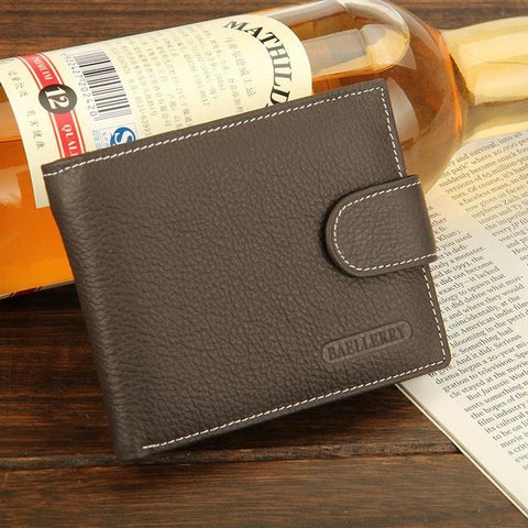 Baellerry Genuine Leather Men Wallets Purse Money Bag Fashion Male Wallet Card Holder Coin Purse Wallet Men Clutch Pocket MWS023