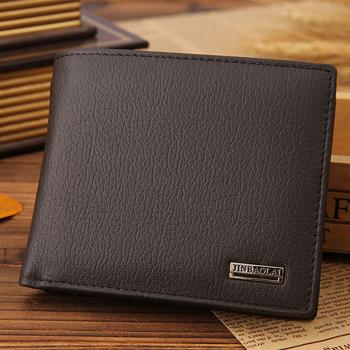 2017 NEW Designe euro genuine leather men wallets famous brand men wallet male black coin purse ID card dollar bill wallet