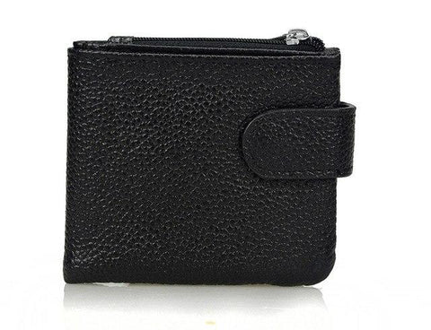 100% Genuine Leather Women Mini Clutch Wallet Short Design Coin Pocket Coin Purse Women Easy Carry Card Holder Wallet Money Bag