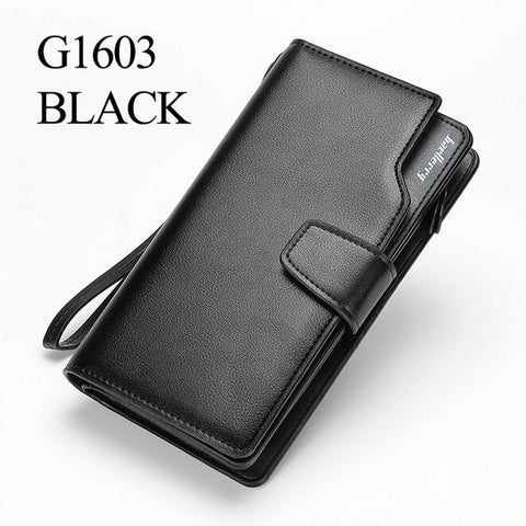 2017 New men wallets Casual wallet men purse Clutch bag Brand leather wallet long design men bag gift for men