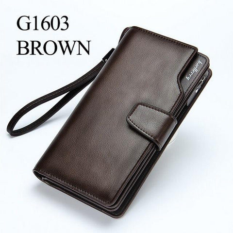 2017 New men wallets Casual wallet men purse Clutch bag Brand leather wallet long design men bag gift for men