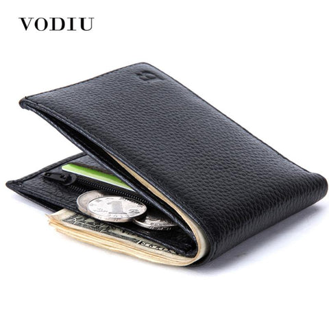 2017 Minimalist Vintage Designer Genuine Leather Men Slim Thin Mini Wallet Male Small Purse Money Clip Credit Card Dollar Price