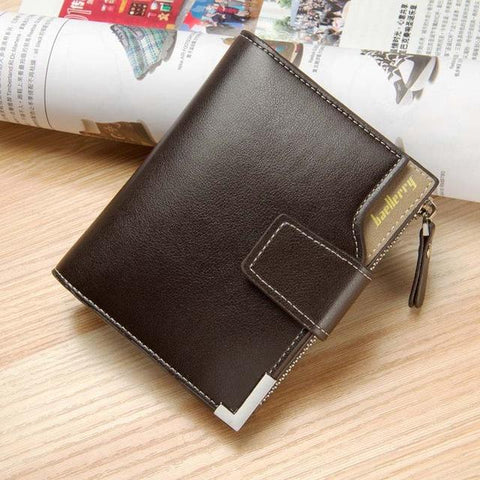 Brand wallet Fashion leather Men Wallet coin pocket zipper portfolio Handy luxury Short purse3 Fold Male Purses Cards wallets