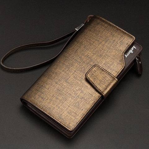 2018 Fashion Top Quality leather long wallet men Purse male clutch zipper around wallets men women money bag pocket mltifunction