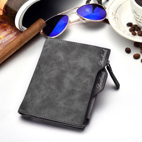 Wallet Men Soft Leather wallet with removable card slots multifunction men wallet purse male clutch top quality