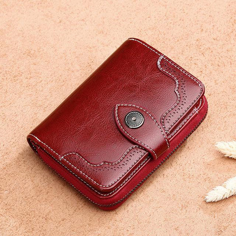 2018 New Fashion Wallet Women Purse Coin Purse Zipper Wallet Female Short Wallet Women Split Leather Purse Small Purse QB262