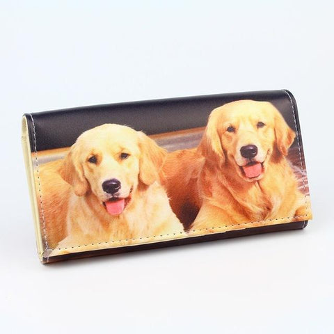 Mp Women Wallets Long Clutch Lady Purses Handbags Female Moneybags Girls Coin Purse Cards Holder Pouch Cartoon Dog Fold Wallet Bags