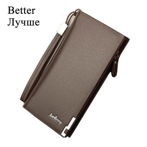 Baellerry Men Wallets Classic Long Style Card Holder Male Purse Quality Zipper Large Capacity Big Brand Luxury Wallet For Men