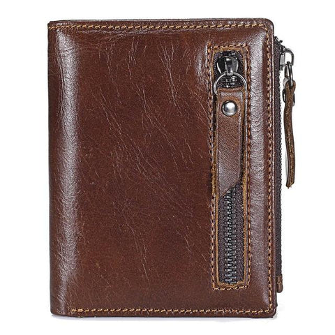 2018 New Genuine Leather Mens Wallet Man zipper Short Coin Purse Brand Male Cowhide Credit&id Wallet Multifunction Small Wallets