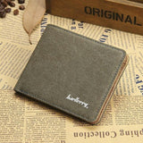 Fashion Men Wallets Quality Soft Linen Design Wallet Casual Short Style 3 Colors Credit Card Holder
