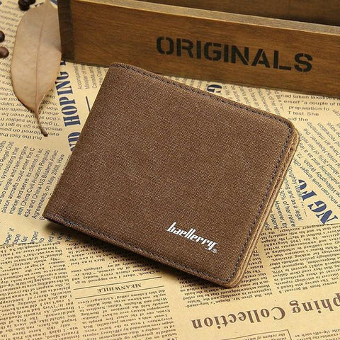 Fashion Men Wallets Quality Soft Linen Design Wallet Casual Short Style 3 Colors Credit Card Holder