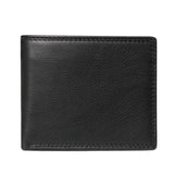GENODERN Cow Leather Men Wallets with Coin Pocket Vintage Male Purse Function Brown Genuine Leather Men Wallet with Card Holders