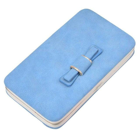 2017 New Brand Women Wallets Fashion Bowknot Design Box Purse High Capacity Clutch Luxury Wallet Portable Purse Card Holders