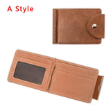 LEFUR Men PU Leather Wallet Card Holder Male Fashion Purse Small Hasp Money Bag Mini Vintage Slim Wallets Clutch Bags carteira