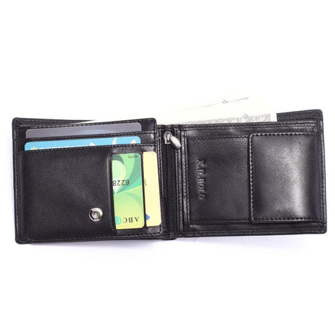 9S4U Genuine Cowhide Leather Mens Wallets Short Purse Business Design Men Wallet 18034