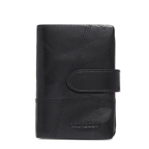9S4U Genuine Leather Men's Wallet Coin Purse Business Card Holder Zipper Cowhide Leather Purse Carteira 2039-2