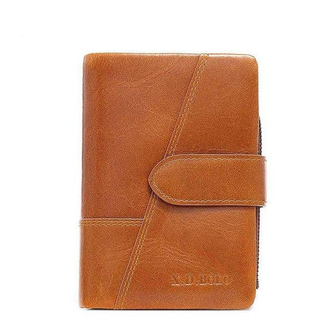 9S4U Genuine Leather Men's Wallet Coin Purse Business Card Holder Zipper Cowhide Leather Purse Carteira 2039-2