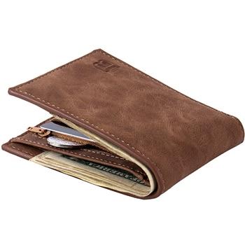 Fashion Men Wallets Small Wallet Men Money Purse Coin Bag Zipper Short Male Wallet Card Holder Slim Purse Money Wallet