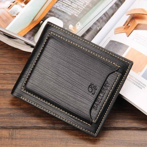 Baellerry Short Men Wallets Top PU Leather