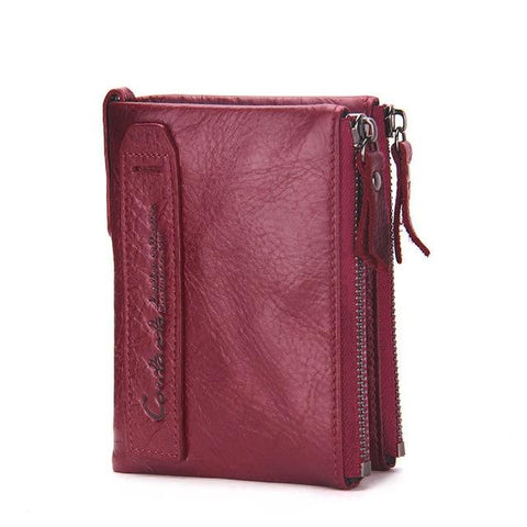 Genuine Crazy Horse Cowhide Leather Men Wallet Short Coin Purse Small Vintage Wallets Brand High Quality Designer