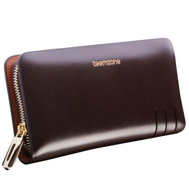 - Sale Top Fashion Business Genuine Leather Daily Men's Clutch Wallets Male Clutch Purse Big Enough for Cellphone J35