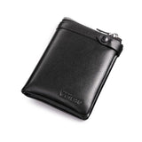 - Wholesale & Retail EU US Fashion Genuine Leather Black Plain Natural Leather Men's Walle Zipper Purse 2 Colors J35