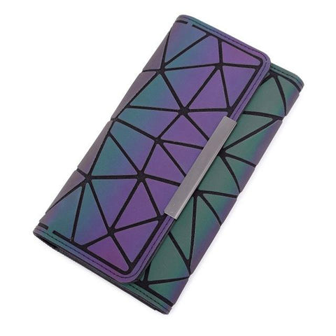 Geometric Luminous Long Purse