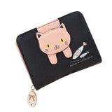 Cute Cat Small Zipper Wallet